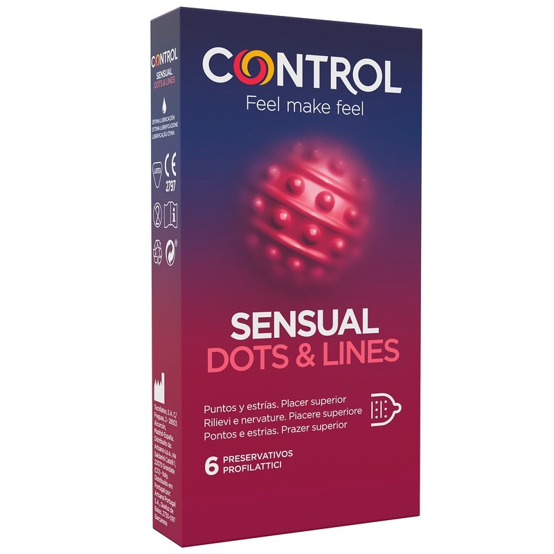 Control Sensual Dots & Lines 6 pz | FarmaLùmina