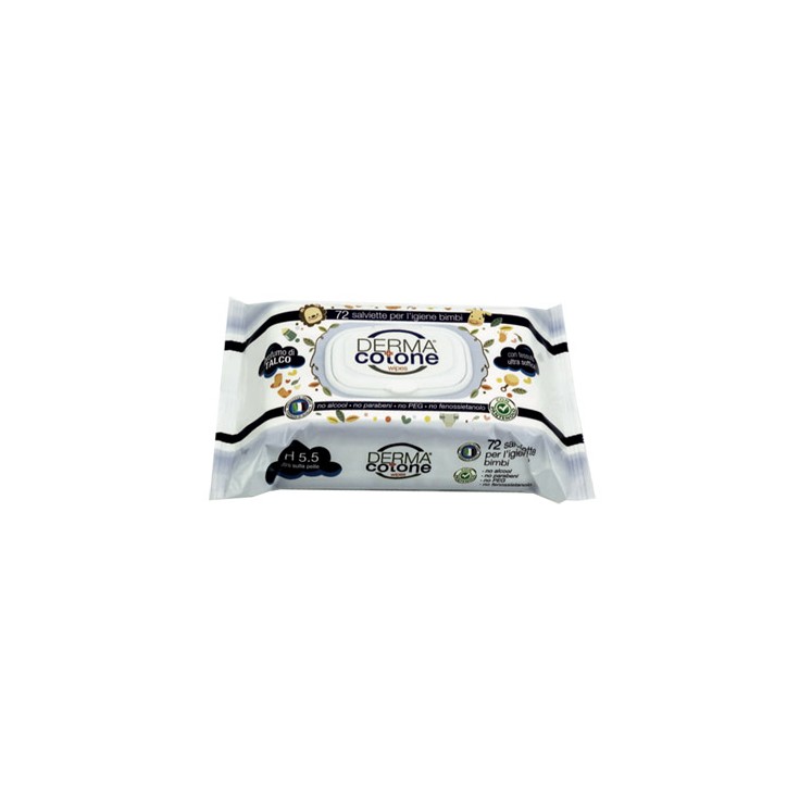 Dermacotone Salviettine Talco 72 pezzi