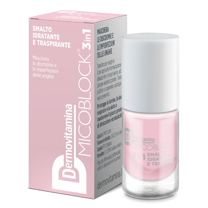 Dermovitamina Micoblock Smalto Idratante e Traspirante Rosa Chiaro 5 ml