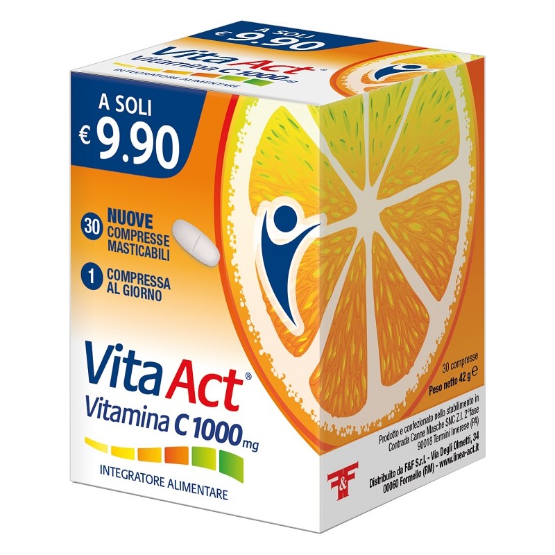 F&F Vita Act Vitamina C 1000 mg 30 pz | FarmaLùmina