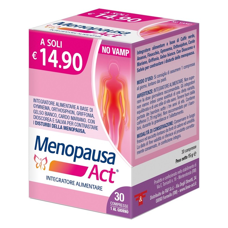 F&F Menopausa Act 30 compresse | FarmaLùmina