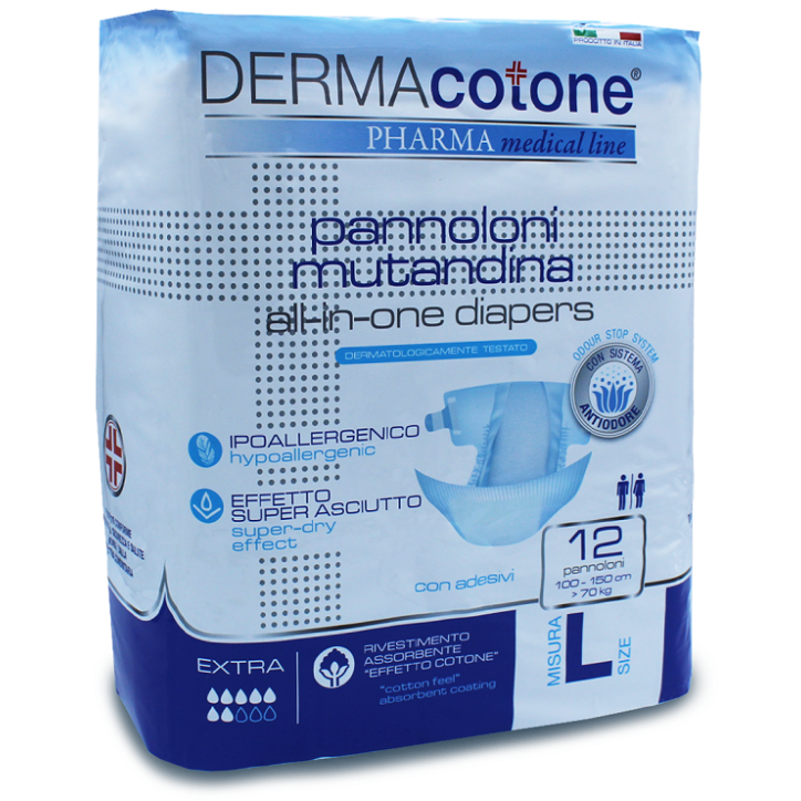 Dermacotone Pannolone Mutandina per Incontinenza L 12 pezzi