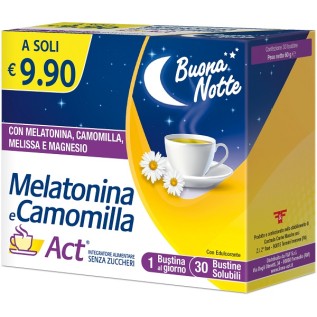Melatonina Act Camomilla 30 bustine | FarmaLùmina