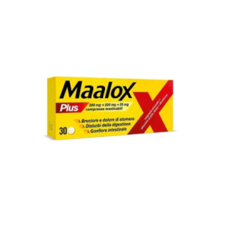 Maalox Plus - 30 Compresse Masticabili | Trattamento IperaciditÃ 