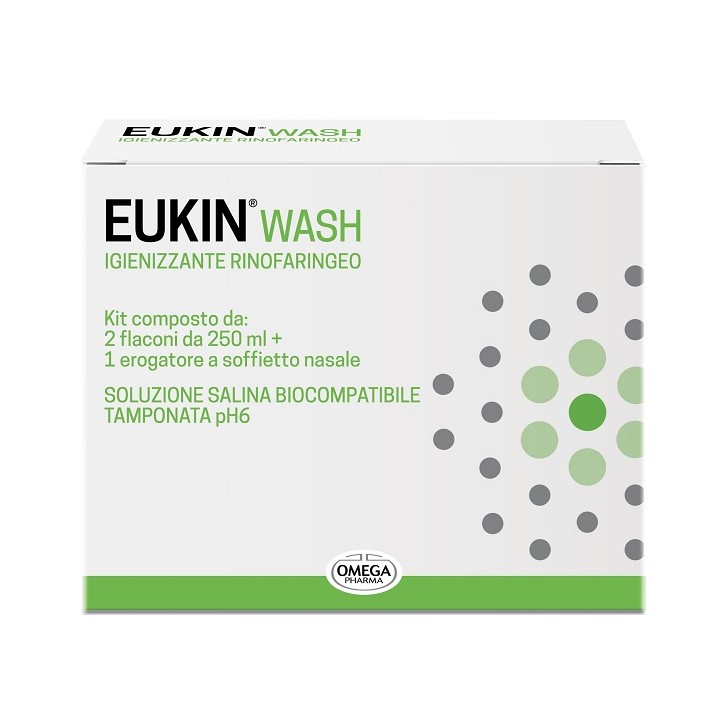 Eukin Wash Igienizzante Rinofaringeo Kit 2 Flaconi 250 ml