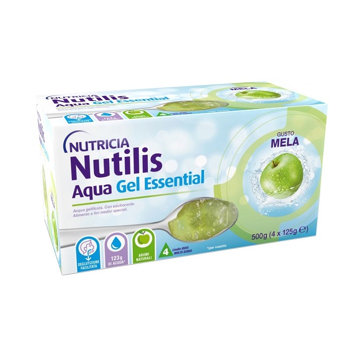 Nutricia Nutilis Aqua Gel Mela 4 pezzi da 125 g