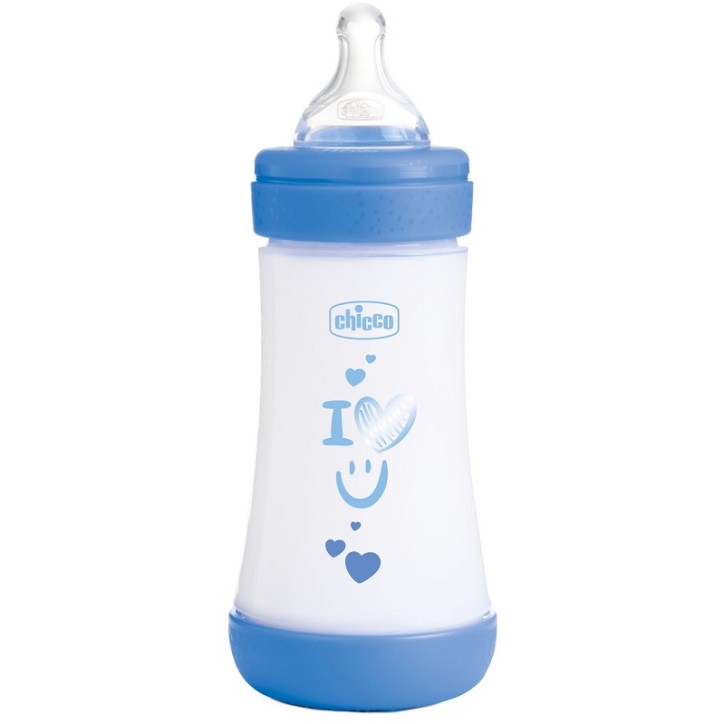 Chicco Biberon P5 240 ml Med Silicone Boy
