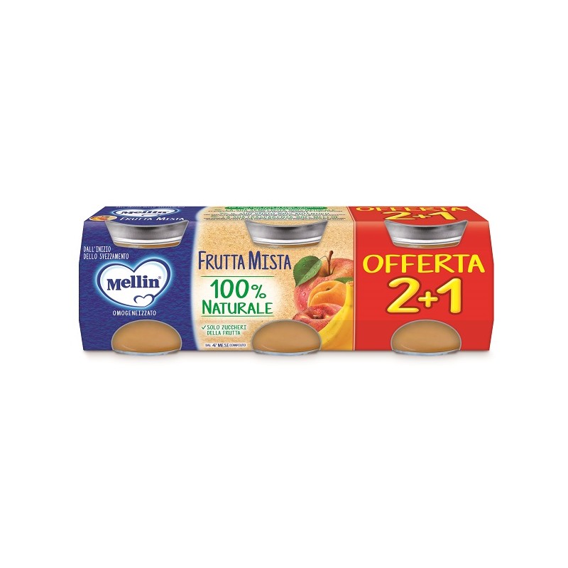 Mellin Omogeneizzato Frutta Mista 3 pz | FarmaLùmina