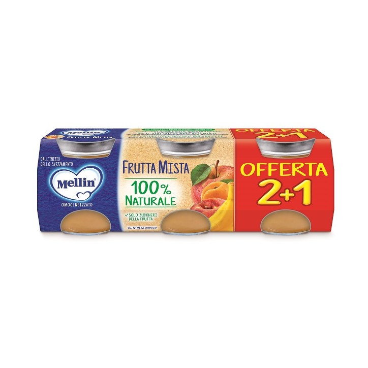 Mellin Omogeneizzato Frutta Mista 3 pezzi 100 g