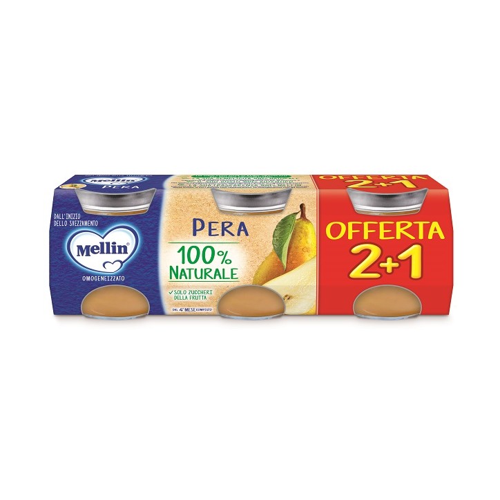 Mellin Omogeneizzato Pera 3 pezzi da 100 g