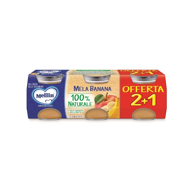 Mellin Omogeneizzato Mela Banana 100 g | FarmaLùmina