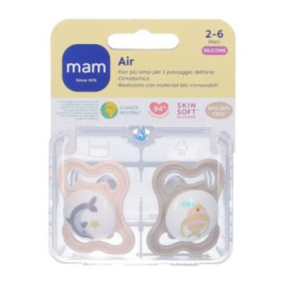 MAM AIR 2-6M SIL NEUTRO - Succhietto Leggero per Bambini