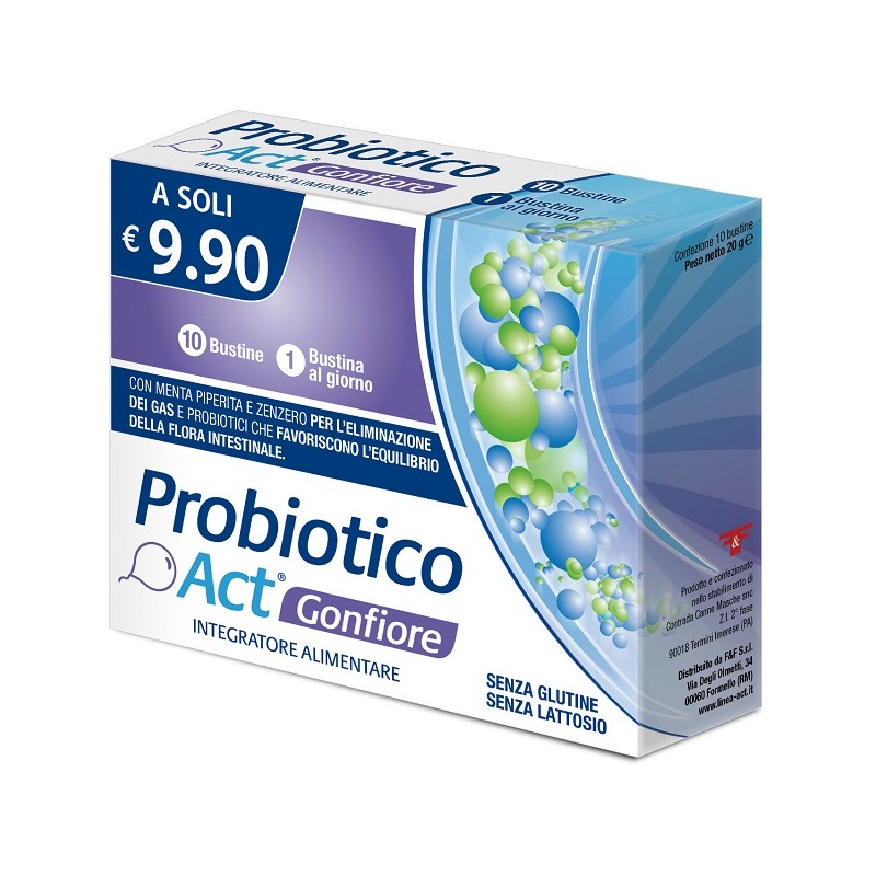 Probiotico Act Gonfiore 10 bustine | FarmaLùmina