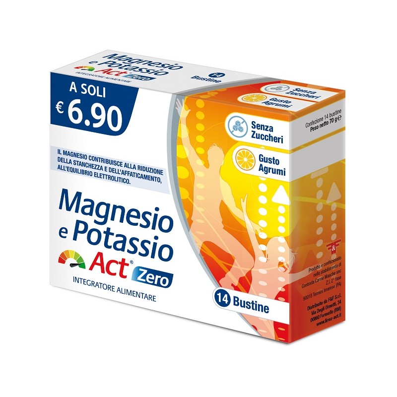 Magnesio e Potassio Act Zero 14 bustine | FarmaLùmina