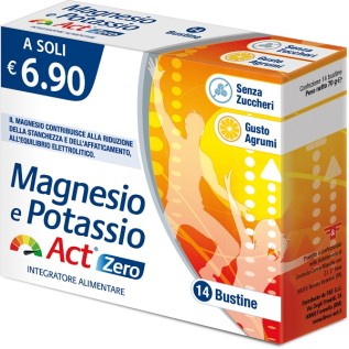 Magnesio e Potassio Act Zero 14 bustine | FarmaLùmina