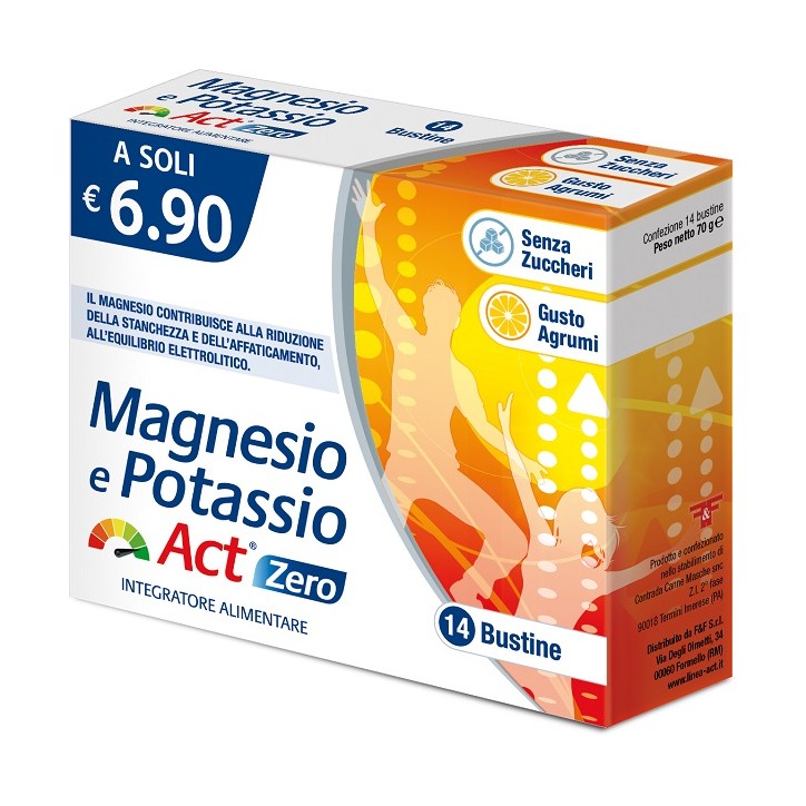 Magnesio e Potassio Act Zero 14 bustine