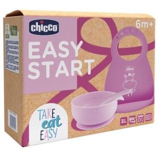 Chicco Set Pappa Silicone 6M+ Rosa | FarmaLùmina