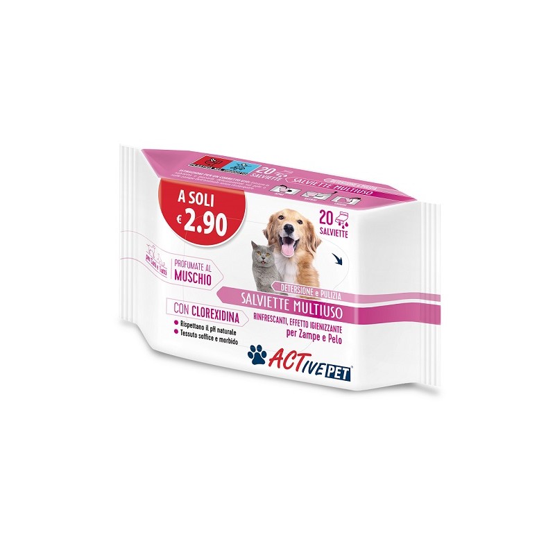 Active Pet Salviette CLX 20 pz | FarmaLùmina