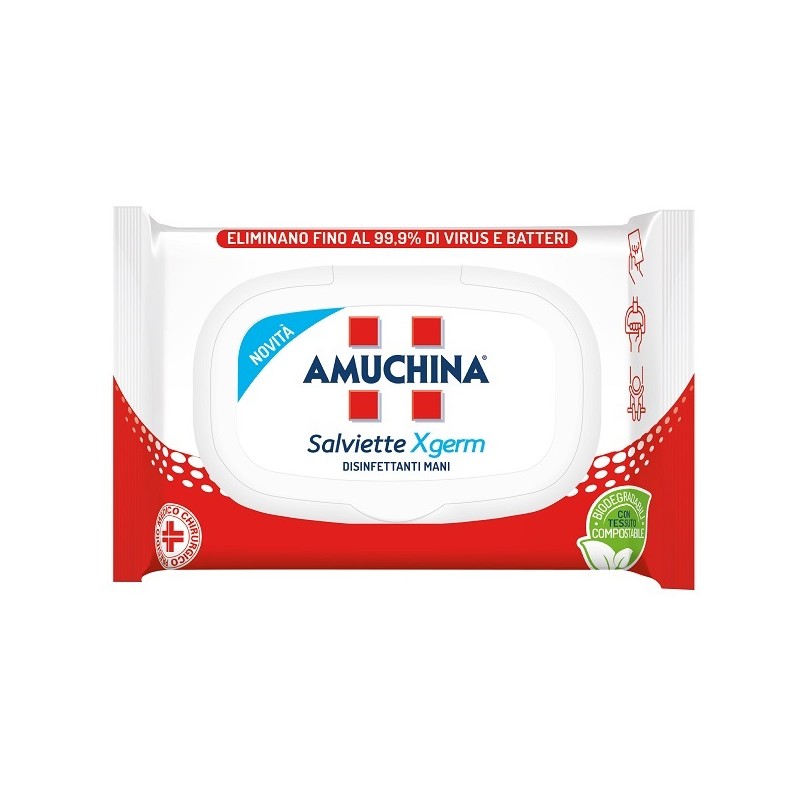 Amuchina Gel X-Germ Salviettine Mani 20 pz | FarmaLùmina