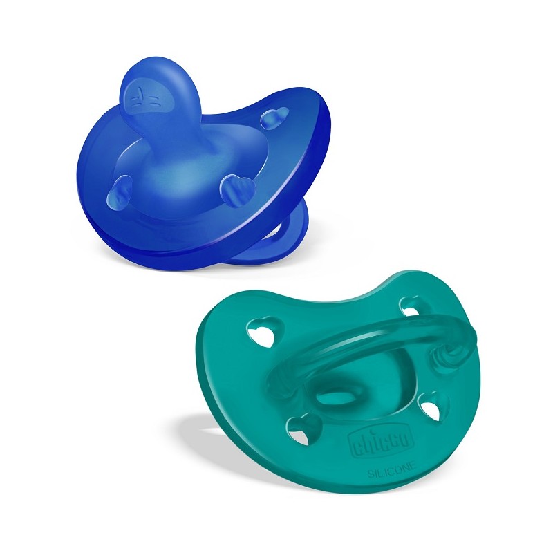 Chicco Gommotto Silicone Azzurro 2 pz | FarmaLùmina