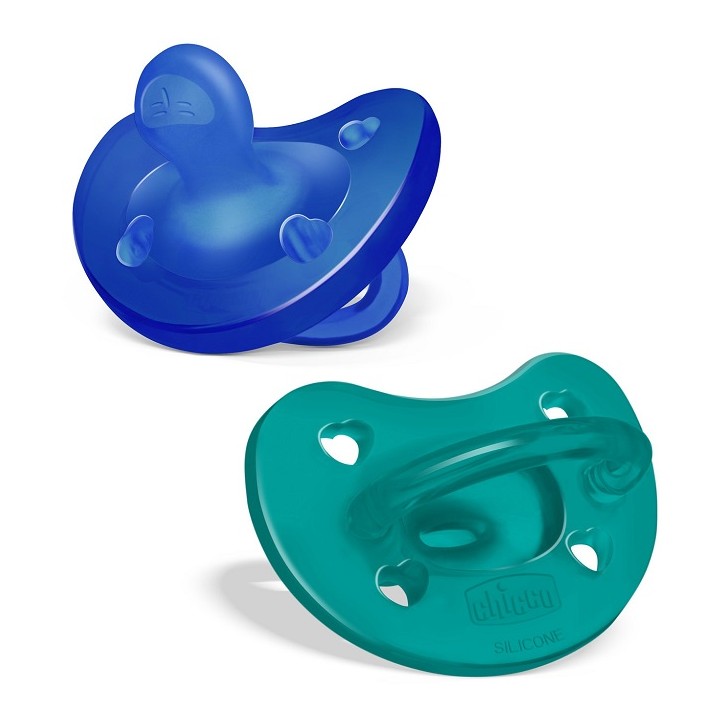 Chicco Gommotto Silicone Azzurro 6-16 Mesi 2 pezzi