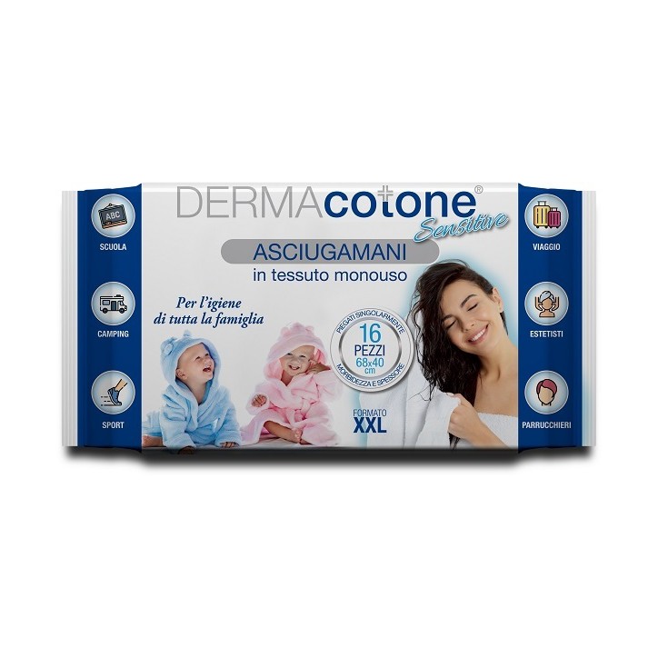 Dermacotone Sensitive Asciugamani XXL 68x40 cm 16 pezzi