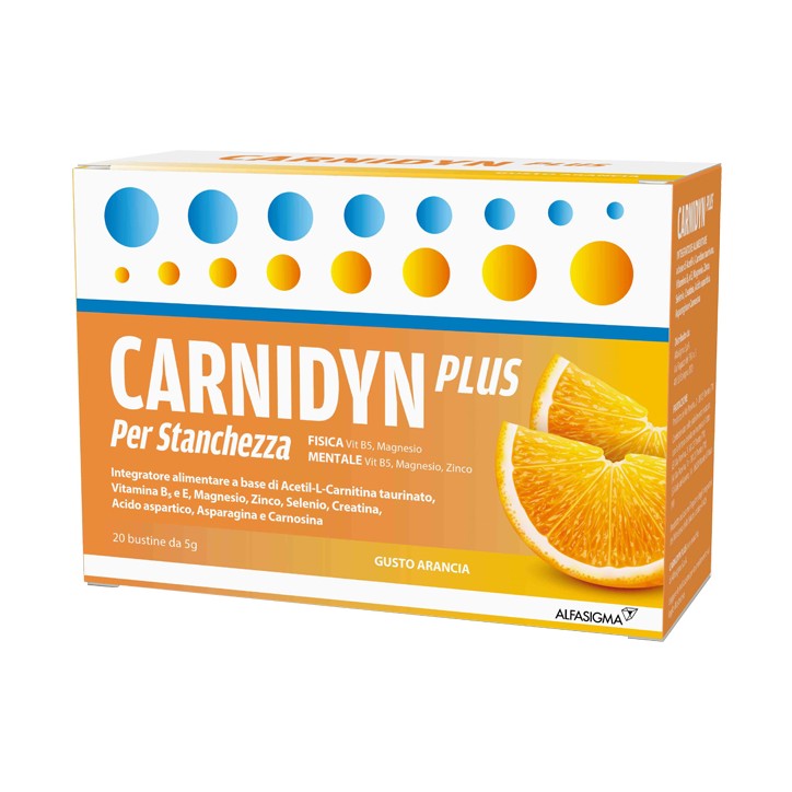 Carnidyn Plus 20 Bustine da 5 g Gusto Arancia