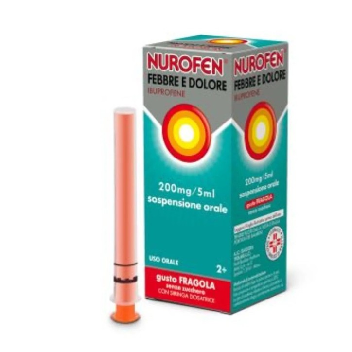 Nurofen Febbre e Dolore Sospensione Orale Gusto Fragola 100 ml