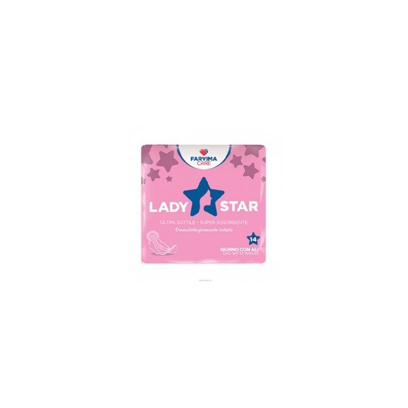 Ladystar Assorbenti Esterni Cotone Giorno Ali 10 pz | FarmaLùmina