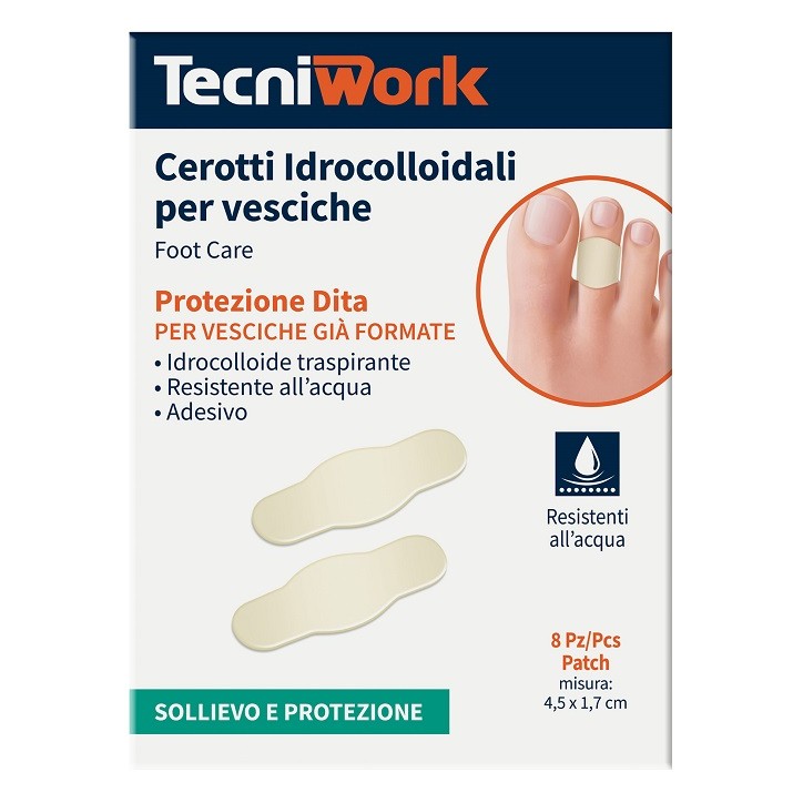 Tecniwork Cerotto Idrocolloidali Dita 8 pezzi
