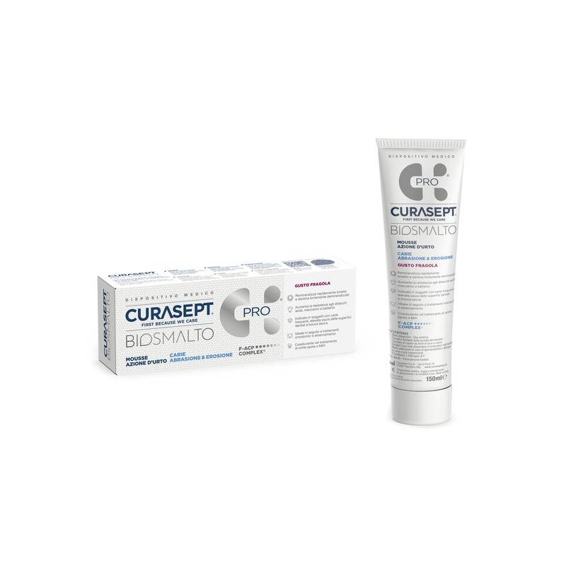 Curasept Biosmalto Mousse Carie Fragola 50 ml | FarmaLùmina