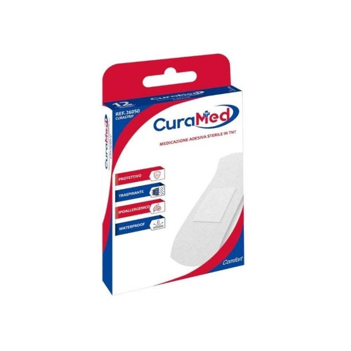 Cura Farma Cerotto Curastrip Tessuto Non Tessuto 19x72 mm 12 pezzi