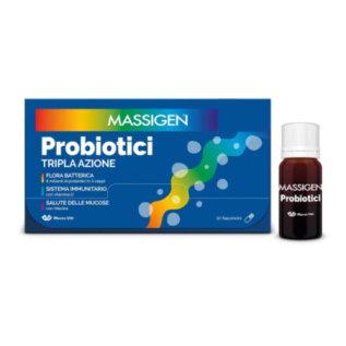 Massigen Probiotici - Integratore con Fermenti Lattici, Vitamina D e B