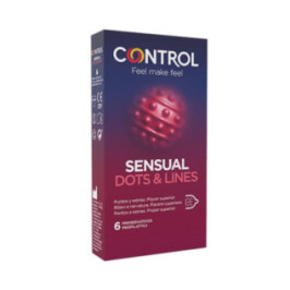 Control Sensual Dots & Lines - Preservativi per Maggiore Stimolazione