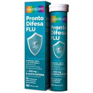 Massigen Pronto Difesa Flu - Integratore Immunitario con Echinacea, Zi