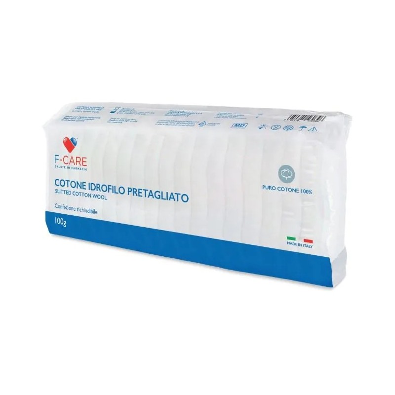 F-Care Cotone Idrofilo Pretagliato 100 g | FarmaLùmina