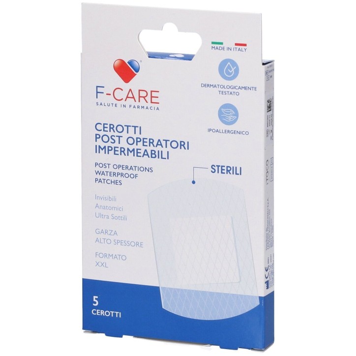 F-Care Cerotti Post Operatori Impermeabili 7,5x10 cm 5 pezzi