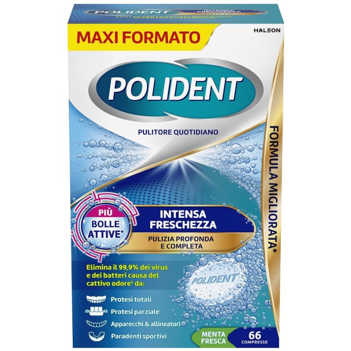 Polident Tripla Freschezza Pulitore Quotidiano 66 compresse