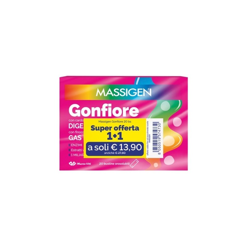 Massigen Gonfiore 20 bustine orosolubili | FarmaLùmina