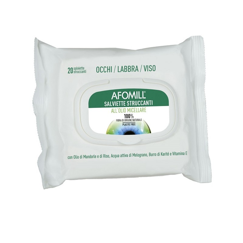 Afomill Salviettine Struccanti Olio Micellare 20 pz | FarmaLùmina