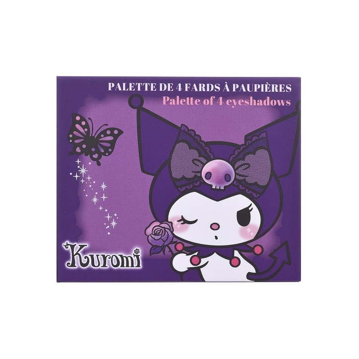 Take C Kuromi Palette Ombretti 4 Colori con Pennello e Specchio