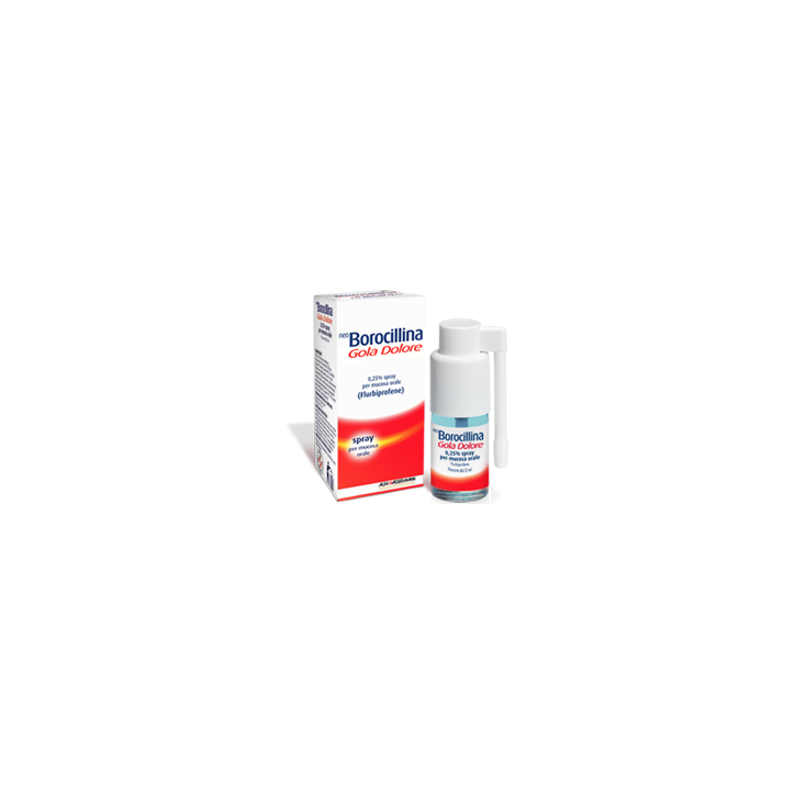 Neoborocillina Gola Dolore Spray per Mucosa Orale Gusto Menta 15 ml