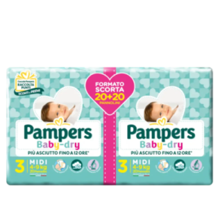 Pampers BD DUO DOWNCOUNT M 40P - Pannolini altamente assorbenti