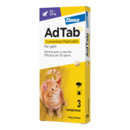 ADTAB Antiparassitario per Gatti - 12 mg 3 Compresse