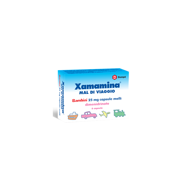 Xamamina Bambini 25 mg Capsule Molli 6 pz | FarmaLùmina