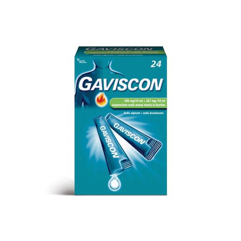 Gaviscon Sospensione Orale Aroma Menta 24 pz | FarmaLùmina