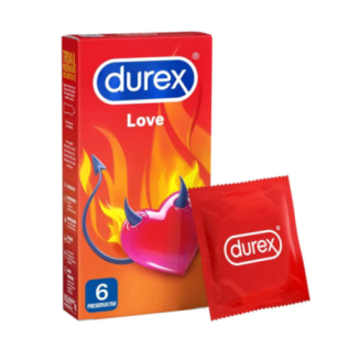 Durex Love 6pz - Profilattici Lubrificati in Lattice Naturale