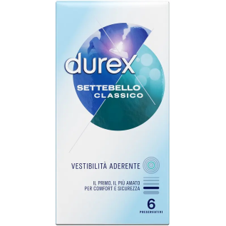 Durex Settebello Classico 6pz - Preservativi Extra Lubrificati