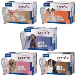 EFFITIX 4 Pipette - Antiparassitario per Cani 1,5-4 Kg