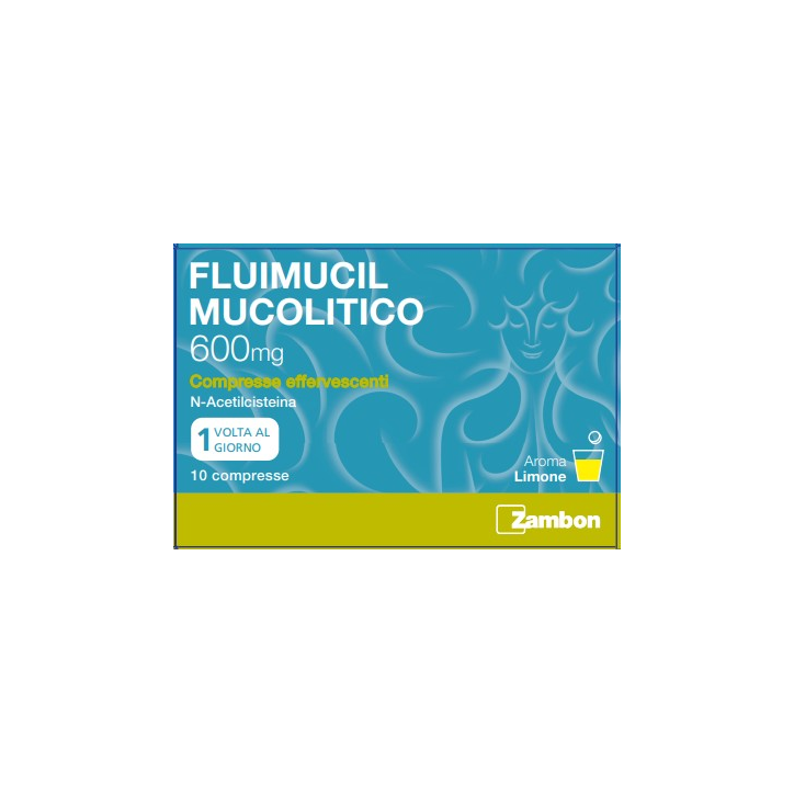 Fluimucil Mucolitico 600 mg Compresse Effervescenti 10 pz